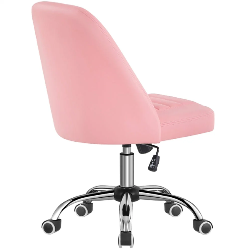 Modern Tufted Armless Computer Chair Task Chair Vanity Chair - Image 4