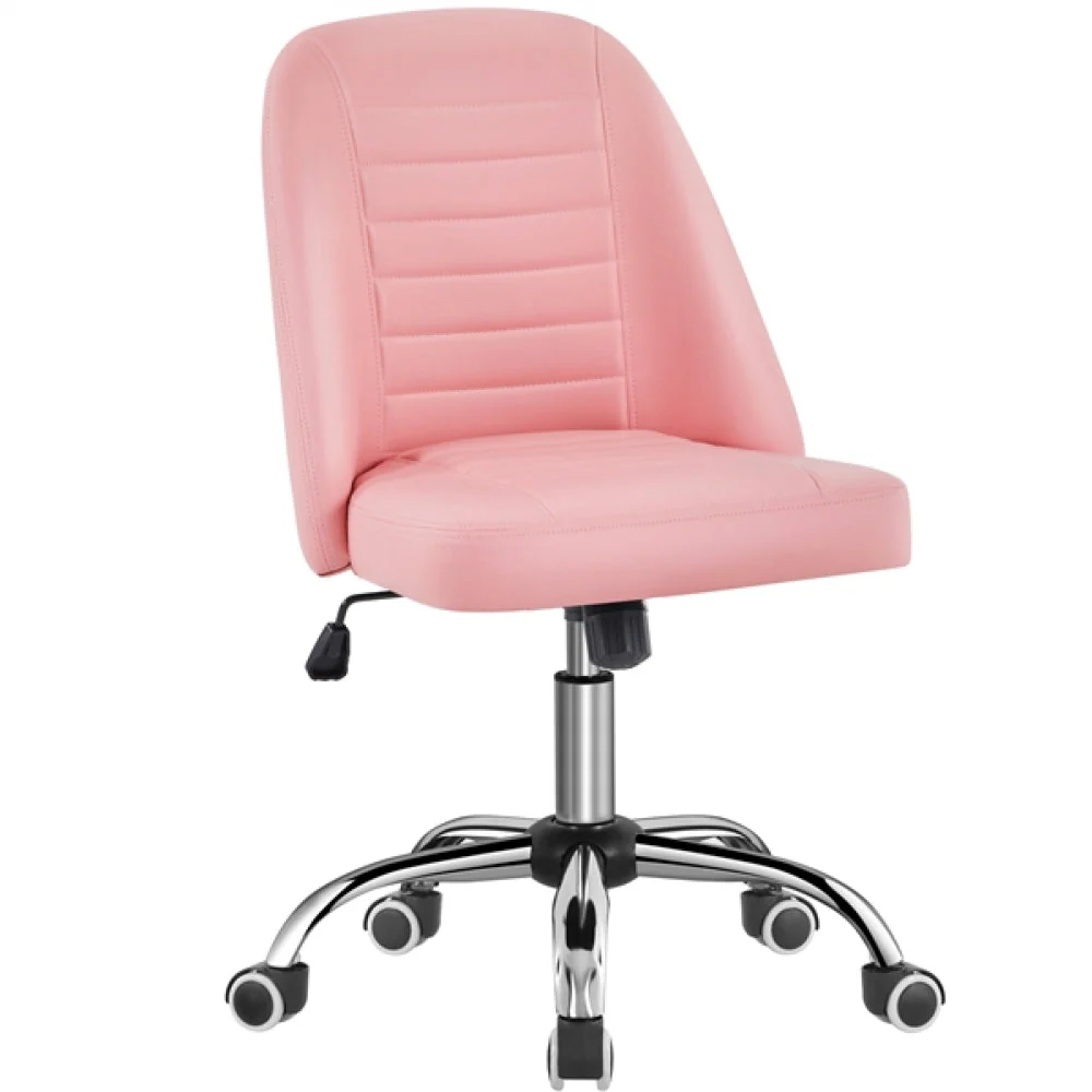 Modern Tufted Armless Computer Chair Task Chair Vanity Chair - Image 5