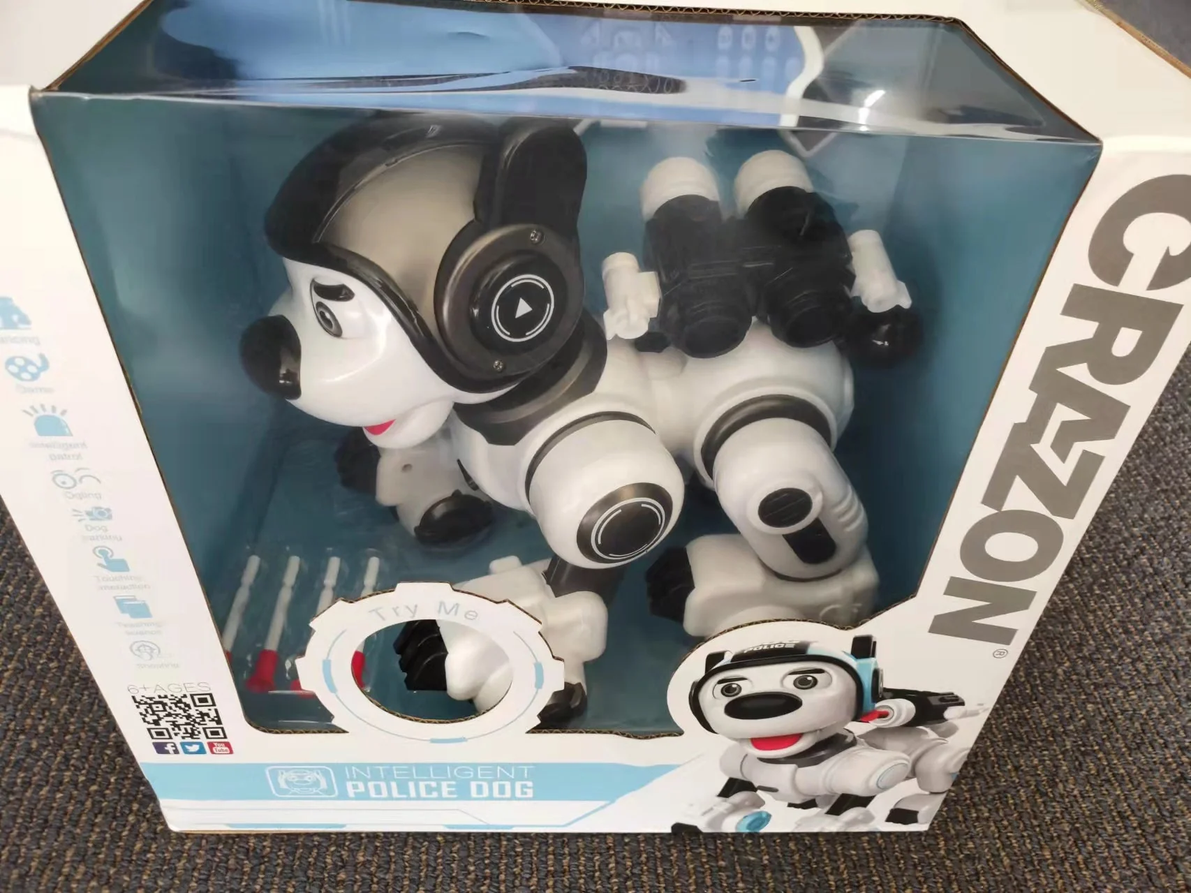 Multifunction Smart Remote Control Robot Police Dog Singing Dancing Launch Bulle - Image 2
