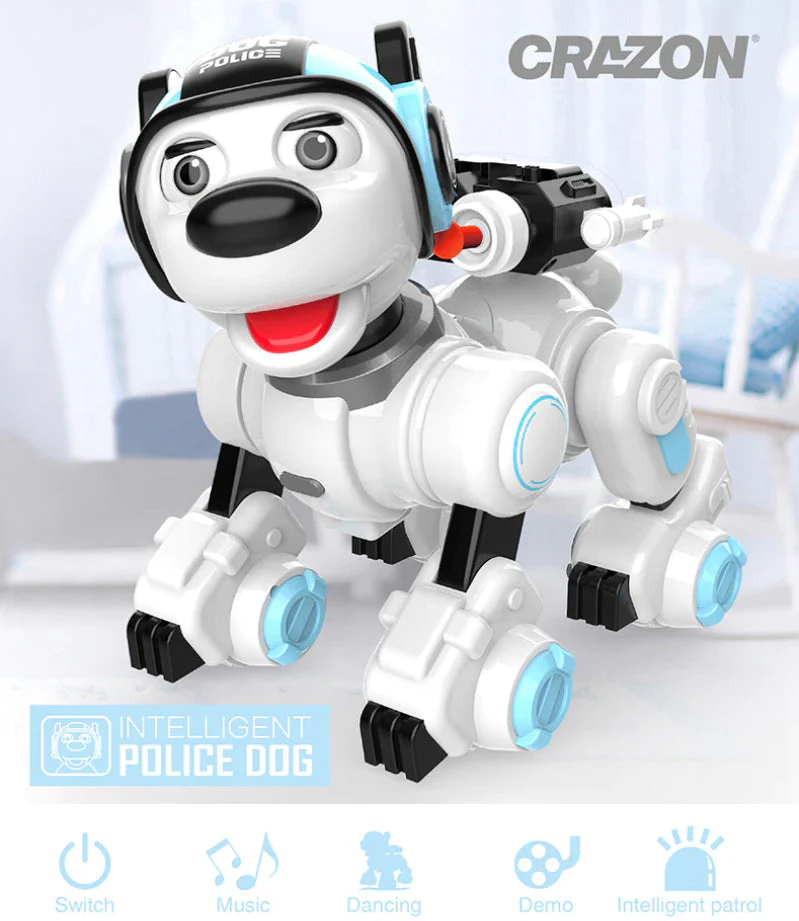 Multifunction Smart Remote Control Robot Police Dog Singing Dancing Launch Bulle - Image 3
