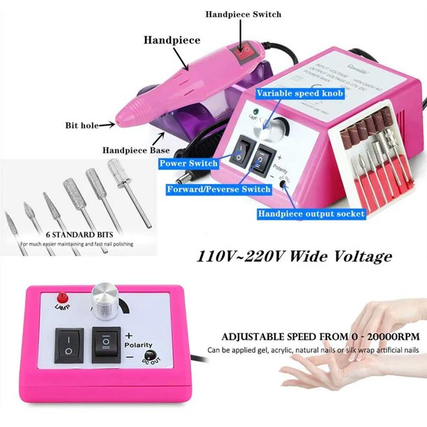 Nail Drill Kit Manicure 20000RPM Professional pedicure electric - Image 3