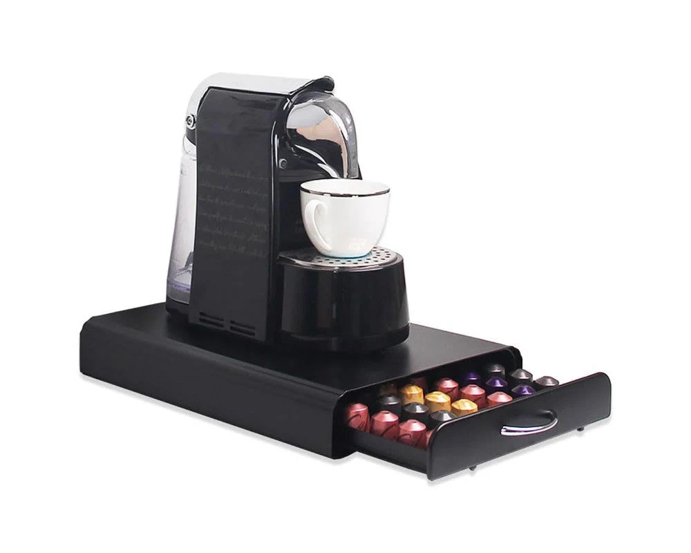 Nespresso Coffee Capsule Organiser Shelf Tray for 36 Pods Dolce Gusto Matte Black Pod Holder - Image 7