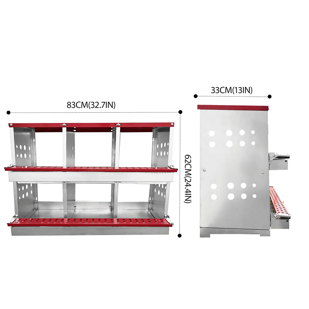 Nesting Box Chicken Hen Roll Away Laying Nest Boxes Chook Brooder 6 Compartment - Image 3