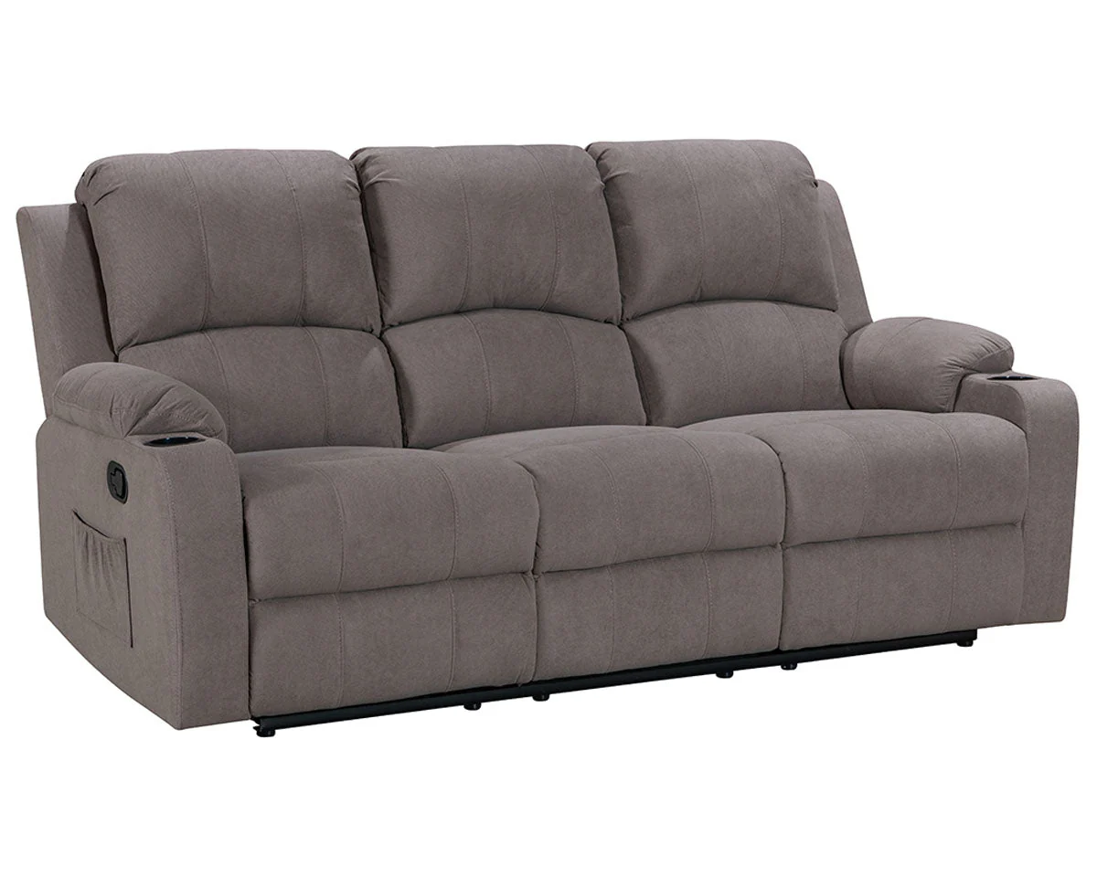 NovaCloud Fabric 3 Seater Recliner Sofa - Image 12