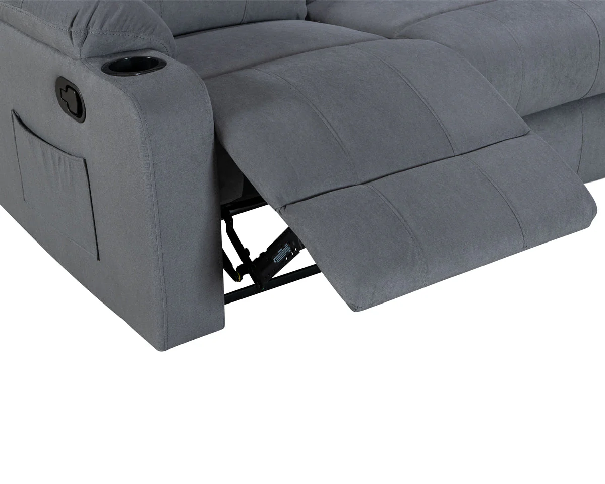 NovaCloud Fabric 3 Seater Recliner Sofa - Image 11