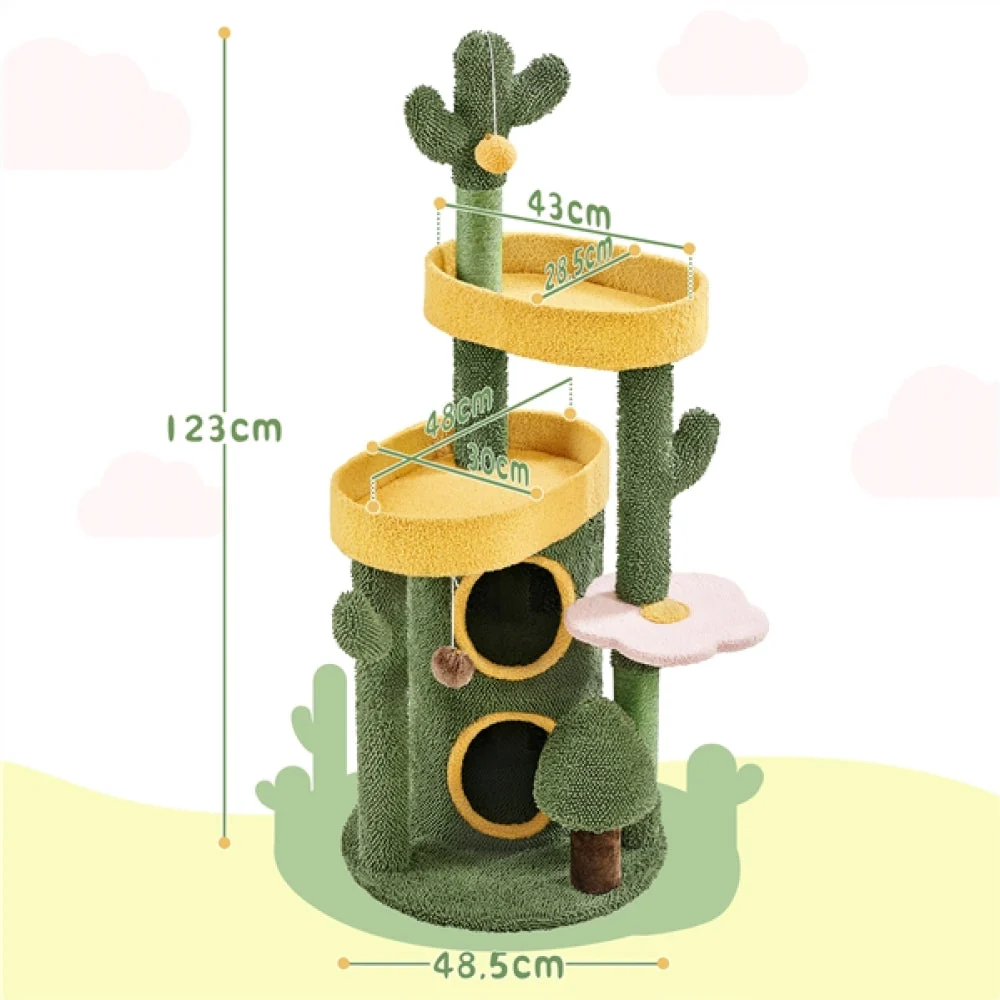 Oasis-Themed Cat Tree Cat Tower - Image 5