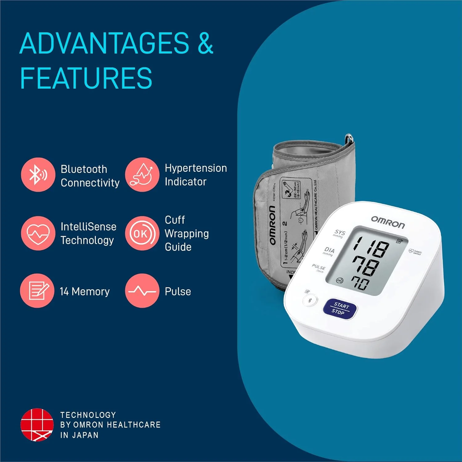 Omron Bluetooth Blood Pressure Monitor - Image 6