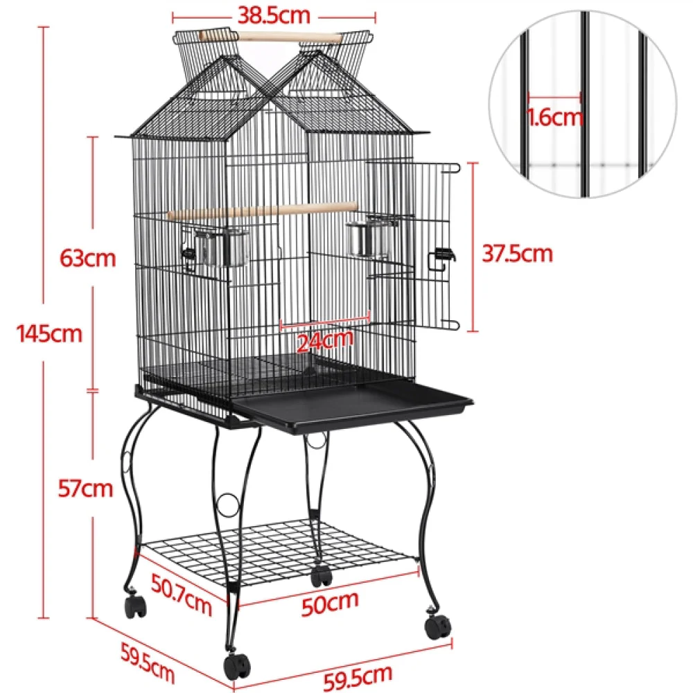 Open Top Metal Parrot Cage - Image 2