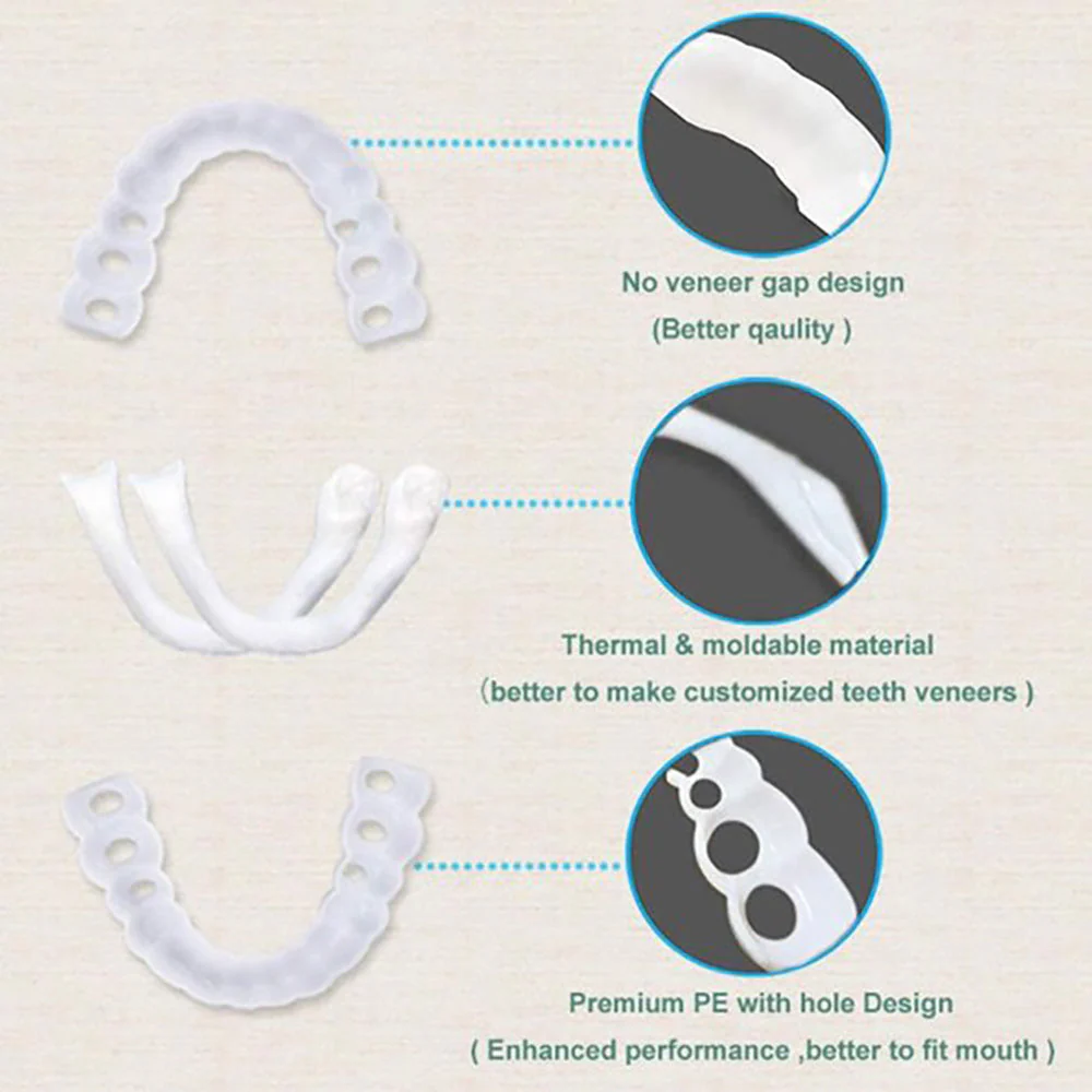 Perfect Smile Instant False Teeth Hot Whitening Snap Perfect Smile Teeth Fake Tooth Cover - Image 5