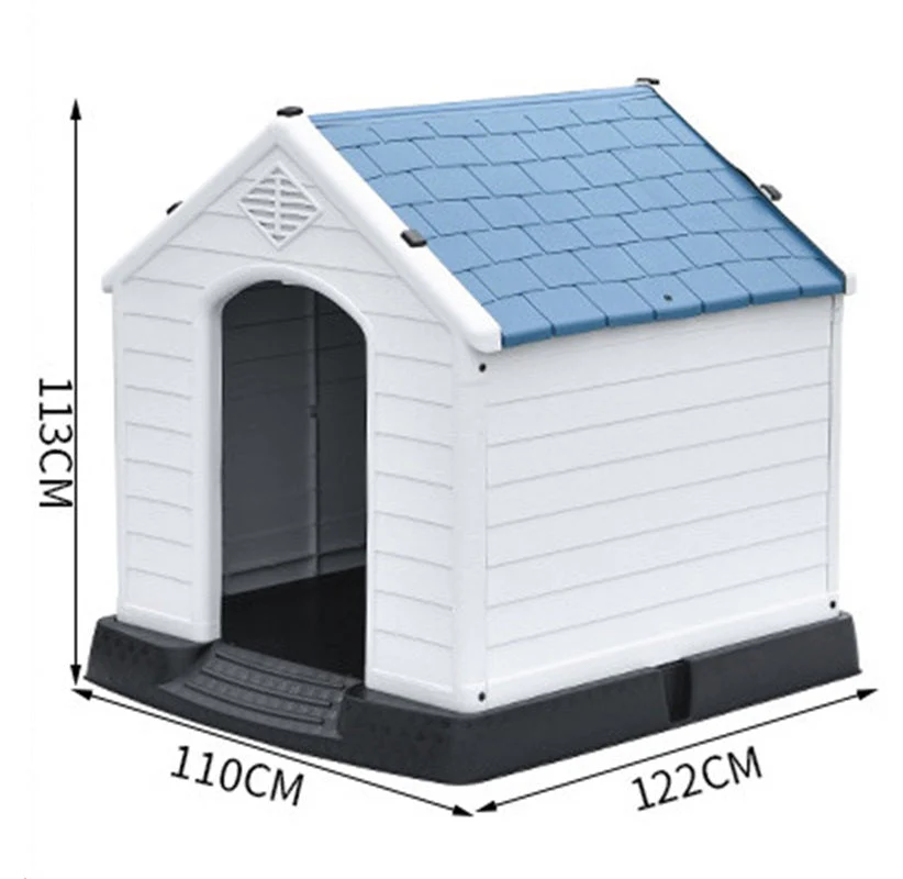 Pet Dog House Plastic Dog Kennel for Indoor Outdoor Animal Shelter Weatherproof - Image 3