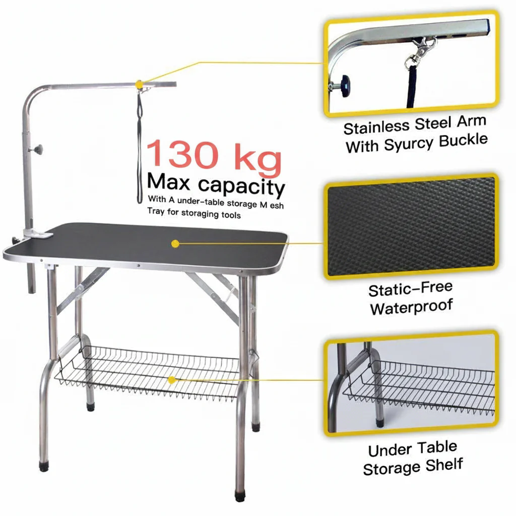 Pet Grooming Table 110CM Foldable - Image 7