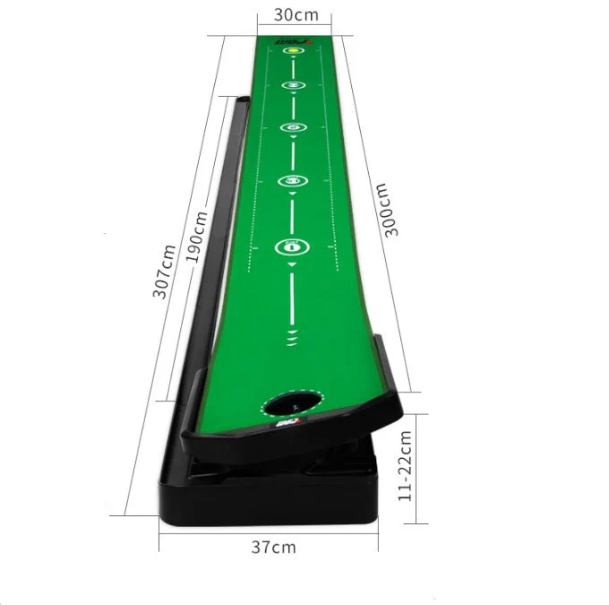 PGM 3M Golf Putting Mat Golf Putter Trainer Indoor Adjustable Green Putter Carpet Practice Set with return fairway - Image 6