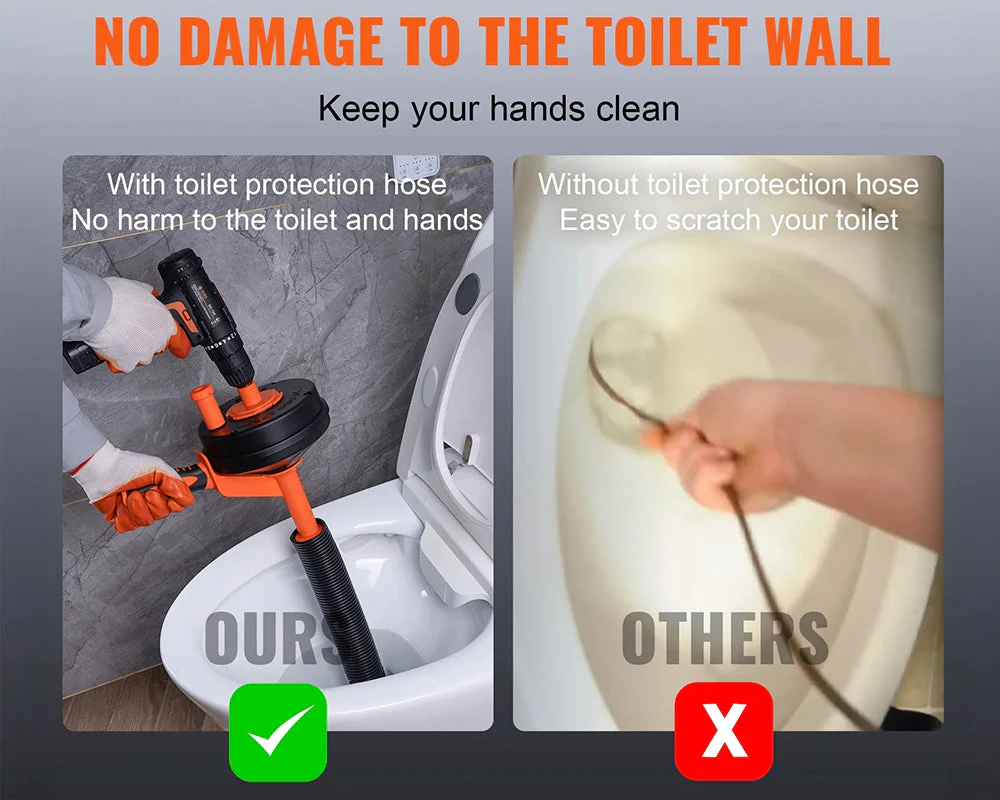 Plumbing Snake Drain Auger Sink Clog Remover Cleaner - Image 7