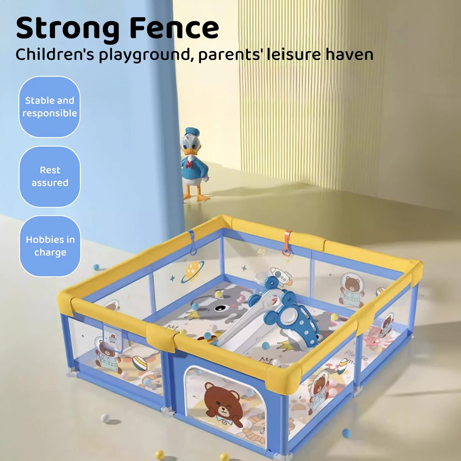 Portable Baby Playpen Fence Gate Wall Fence Barrier - Image 10