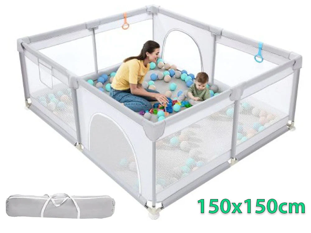 Portable Baby Playpen Fence Gate Wall Fence Barrier Play Gym Mat 150cm - Image 12
