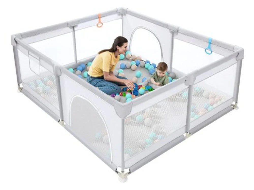 Portable Baby Playpen Fence Gate Wall Fence Barrier Play Gym Mat 150cm - Image 2
