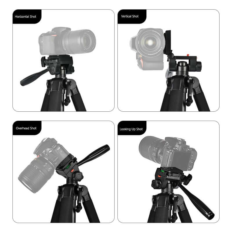 Portable Camera Phone Tripod 360 Rotable Adjustable Stand Max 1.68m - Image 5