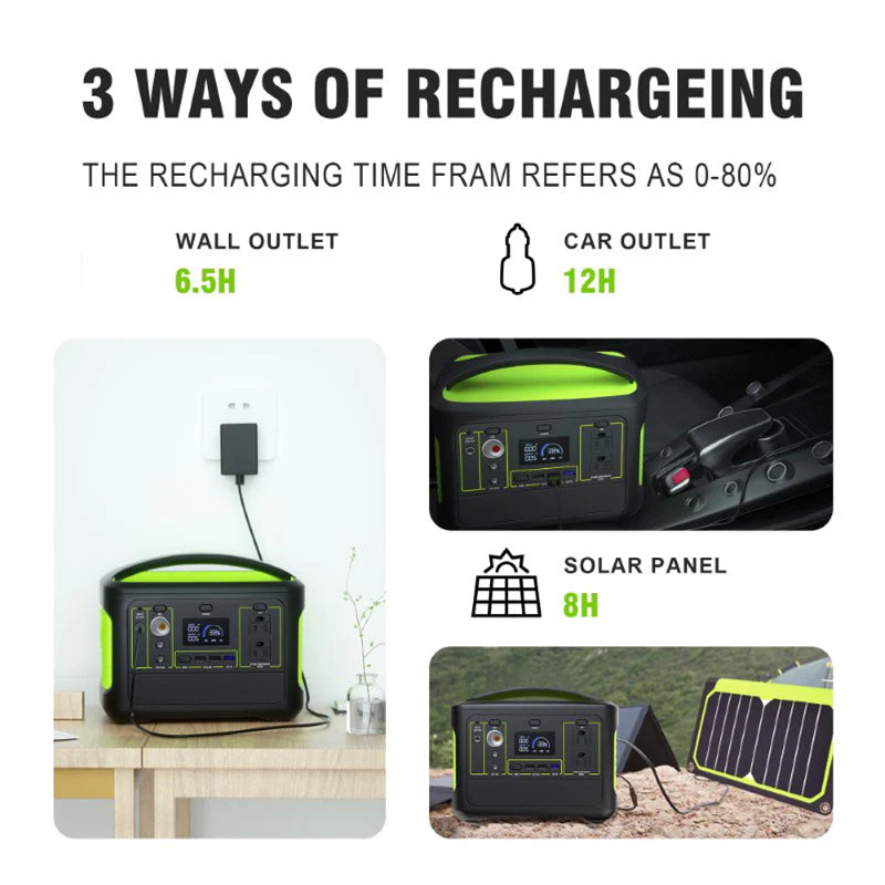 568Wh Solar Generator Portable Power Supply Power Station - Image 4