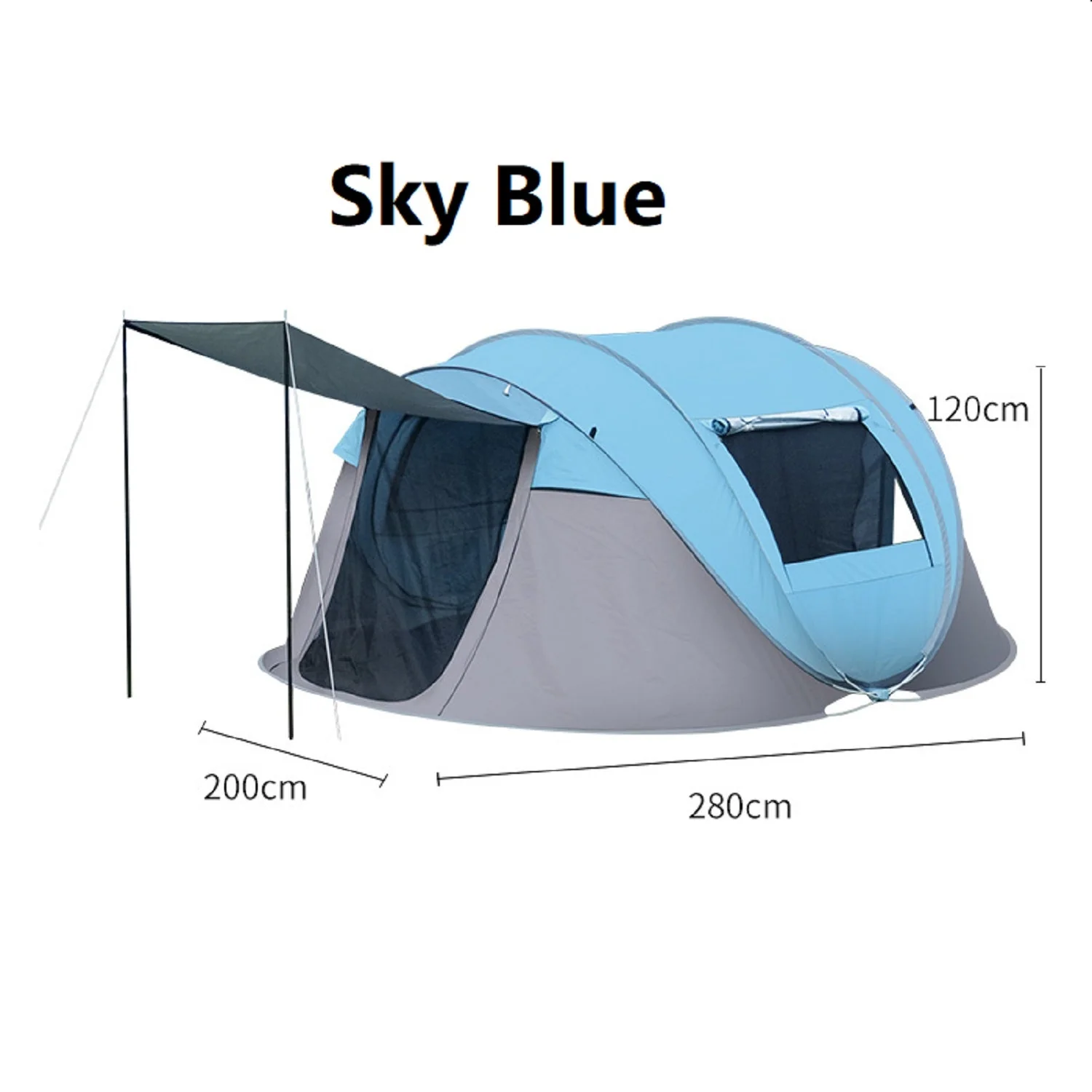 Portable Instant Pop-Up Boat-Shaped Tent - Image 3