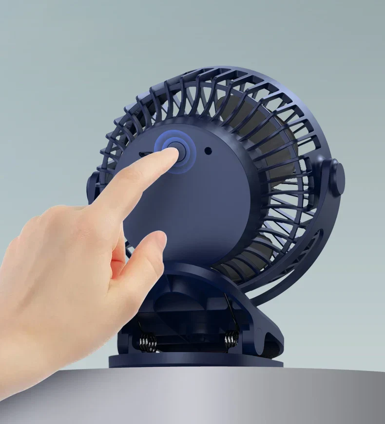 Portable Mini Clip Fan 4 Speed Adjustable USB Rechargeable - Image 4