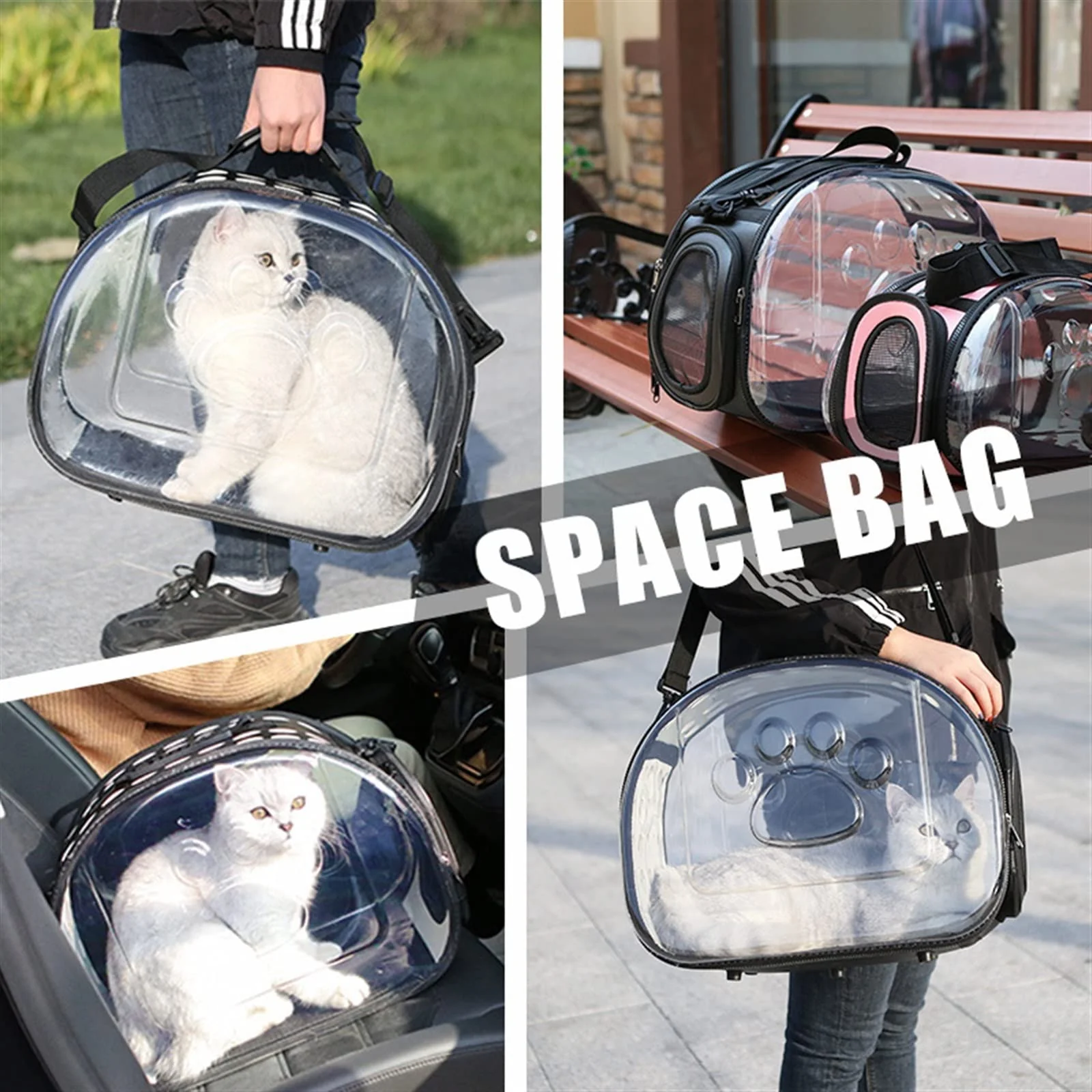 Portable Pet Carrier Bag - Large 42x28x32cm - Image 13