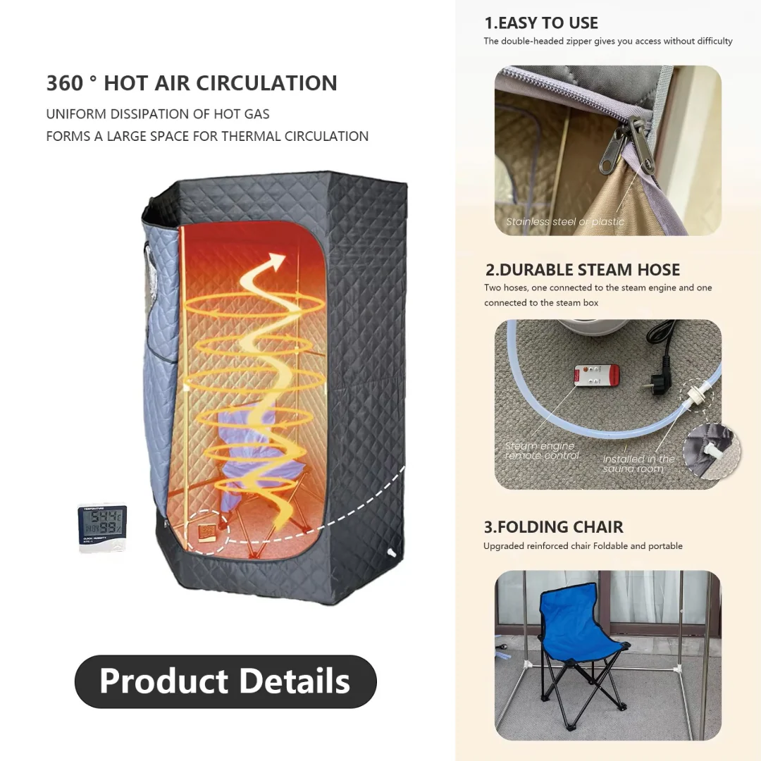 Portable Steam Sauna Personal Home Spa - Image 9