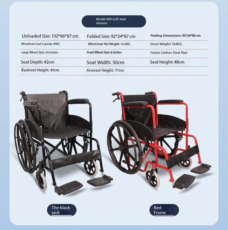 Portable Wheelchair Foldable Wheel Chair - Image 2