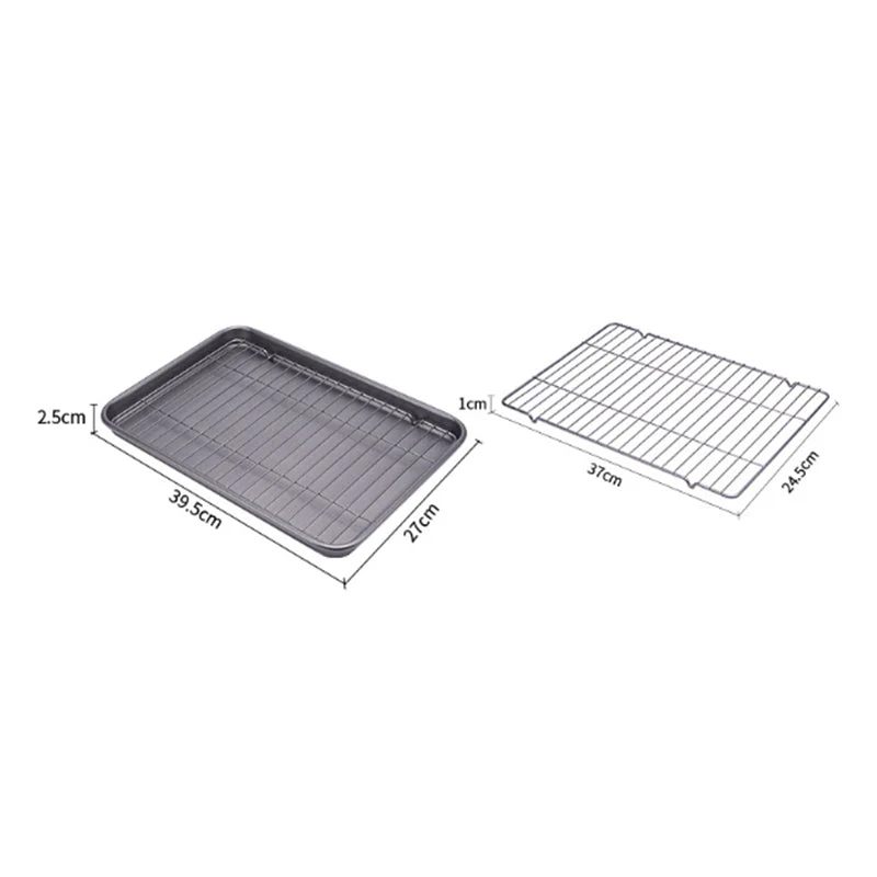 Premium Nonstick Carbon Steel Multipurpose Baking Pan Set dark Grey - Image 2