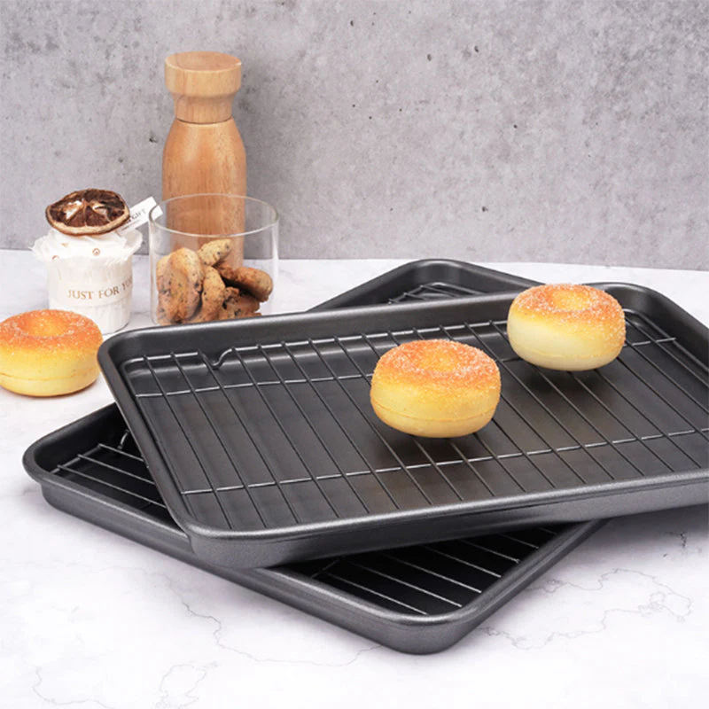 Premium Nonstick Carbon Steel Multipurpose Baking Pan Set dark Grey - Image 3