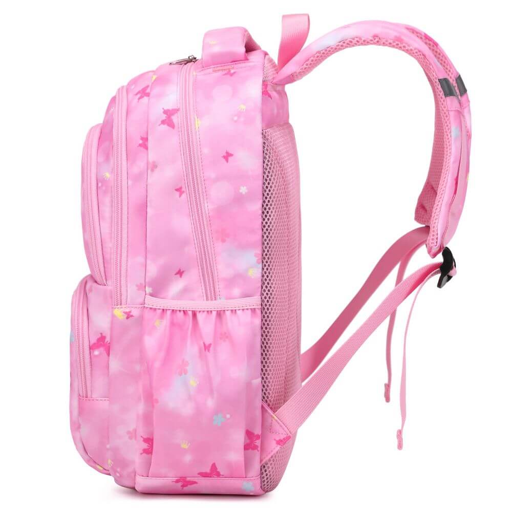 Purple & Pink School Bag for Girls & Kids Backpack | Butterfly - Image 4