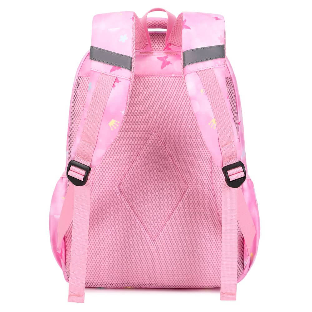 Purple & Pink School Bag for Girls & Kids Backpack | Butterfly - Image 5
