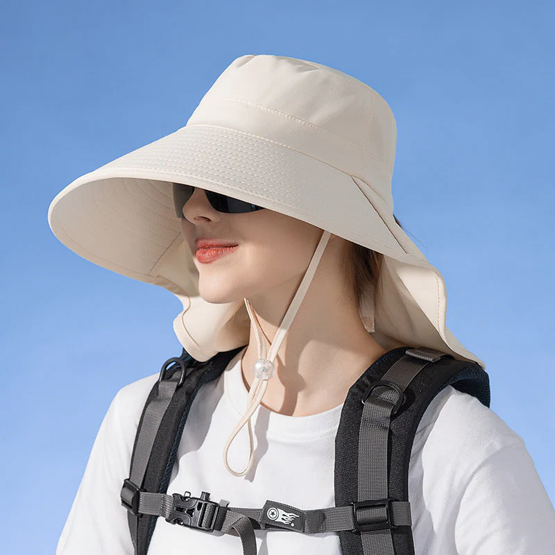 PURPLE Sun Hats Wide Brim Bucket Outdoor Fishing Hiking Cap UV Protection - Image 5