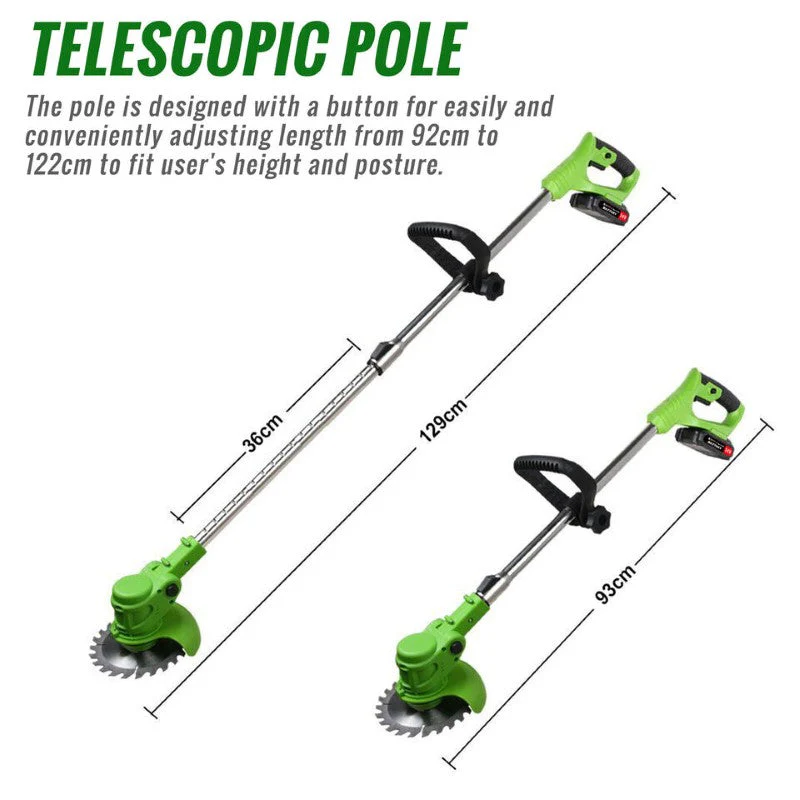 Push Weed Eater strimmer, Battery Operated Grass Cutter - Image 2