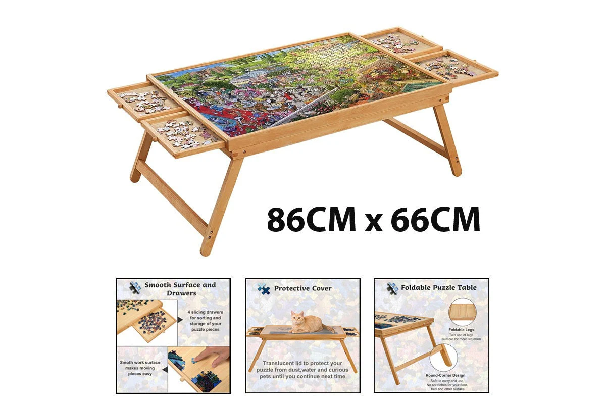 Puzzle Table Craft Board Game Table Jigsaw Game Table - Image 4