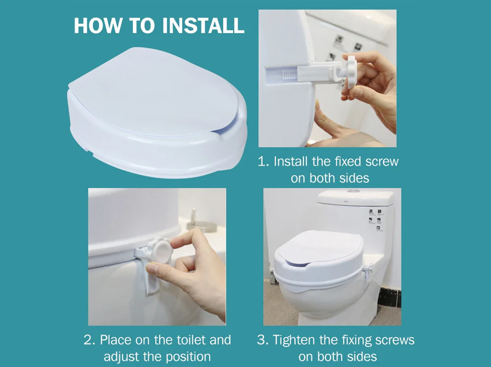 Raised Toilet Seat With Lid - Image 10