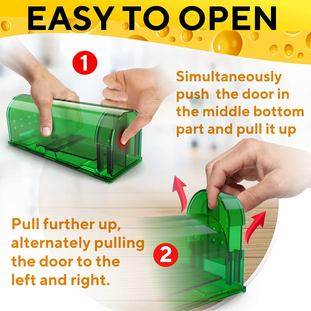 Rat Traps Catch and Release Indoor / Outdoor Mouse Traps Pack of 2 - Image 4