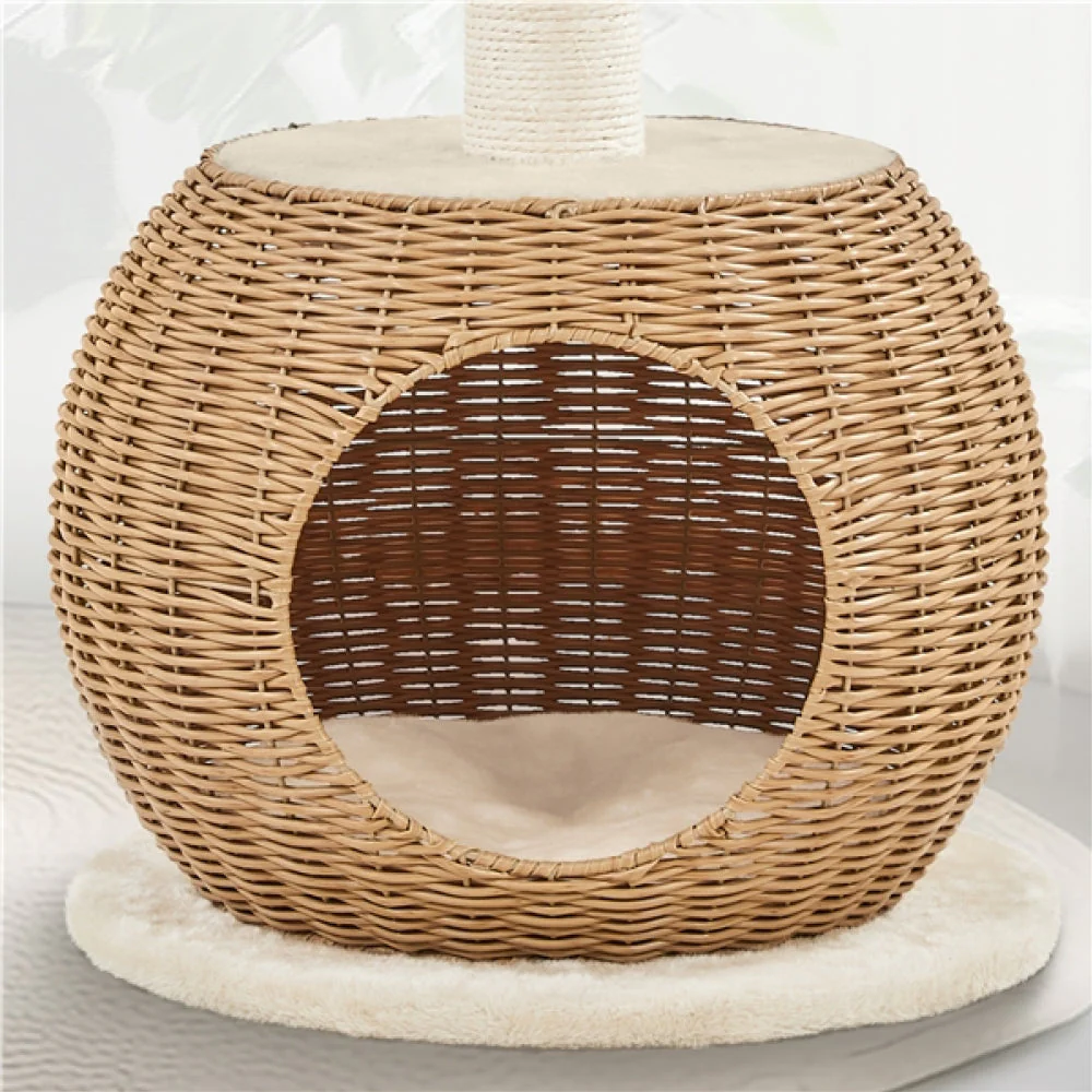 Rattan Cat House Cat Tower - Image 6