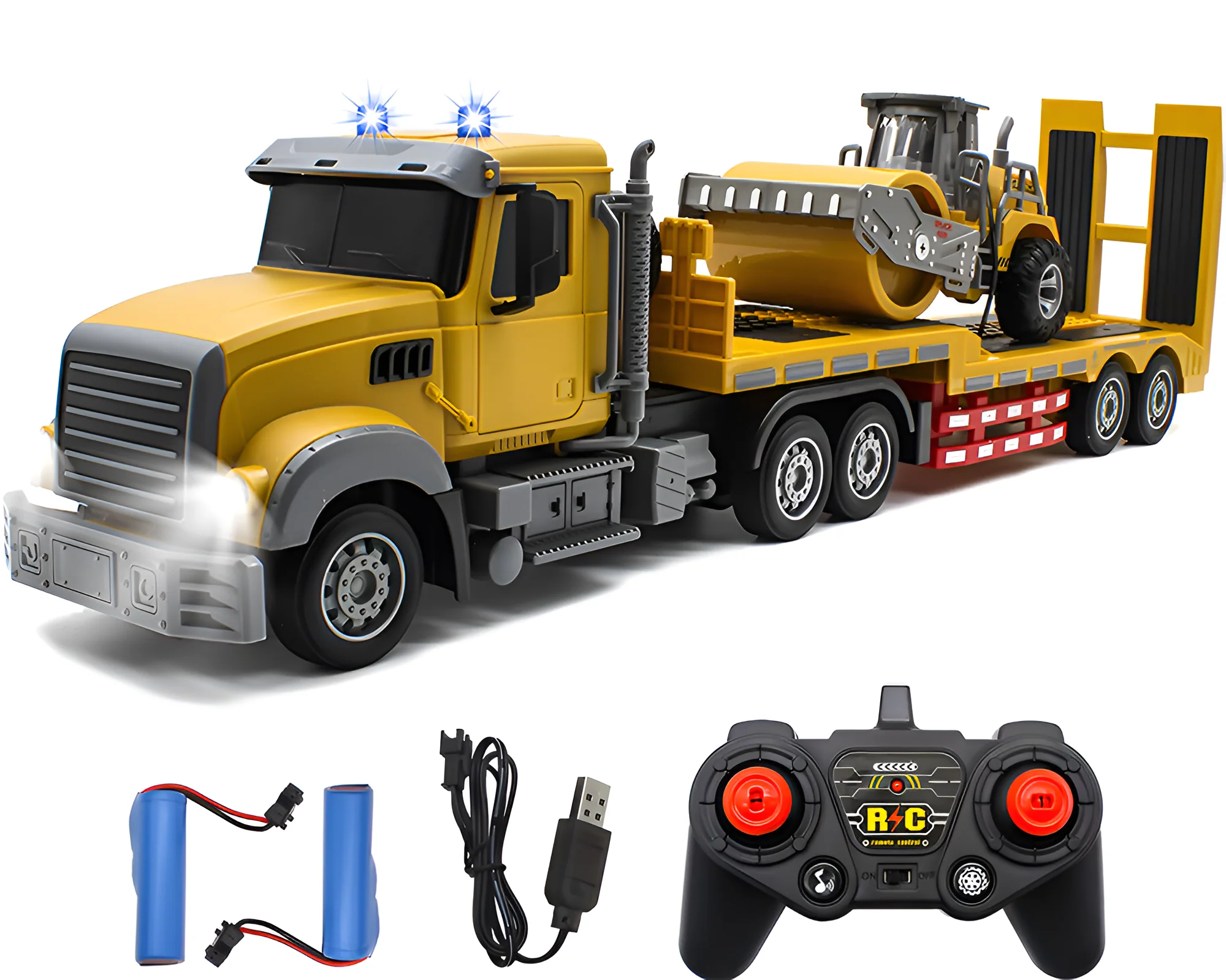 RC Truck with Trailer – Remote Control RC Truck Construction Toy - Image 2