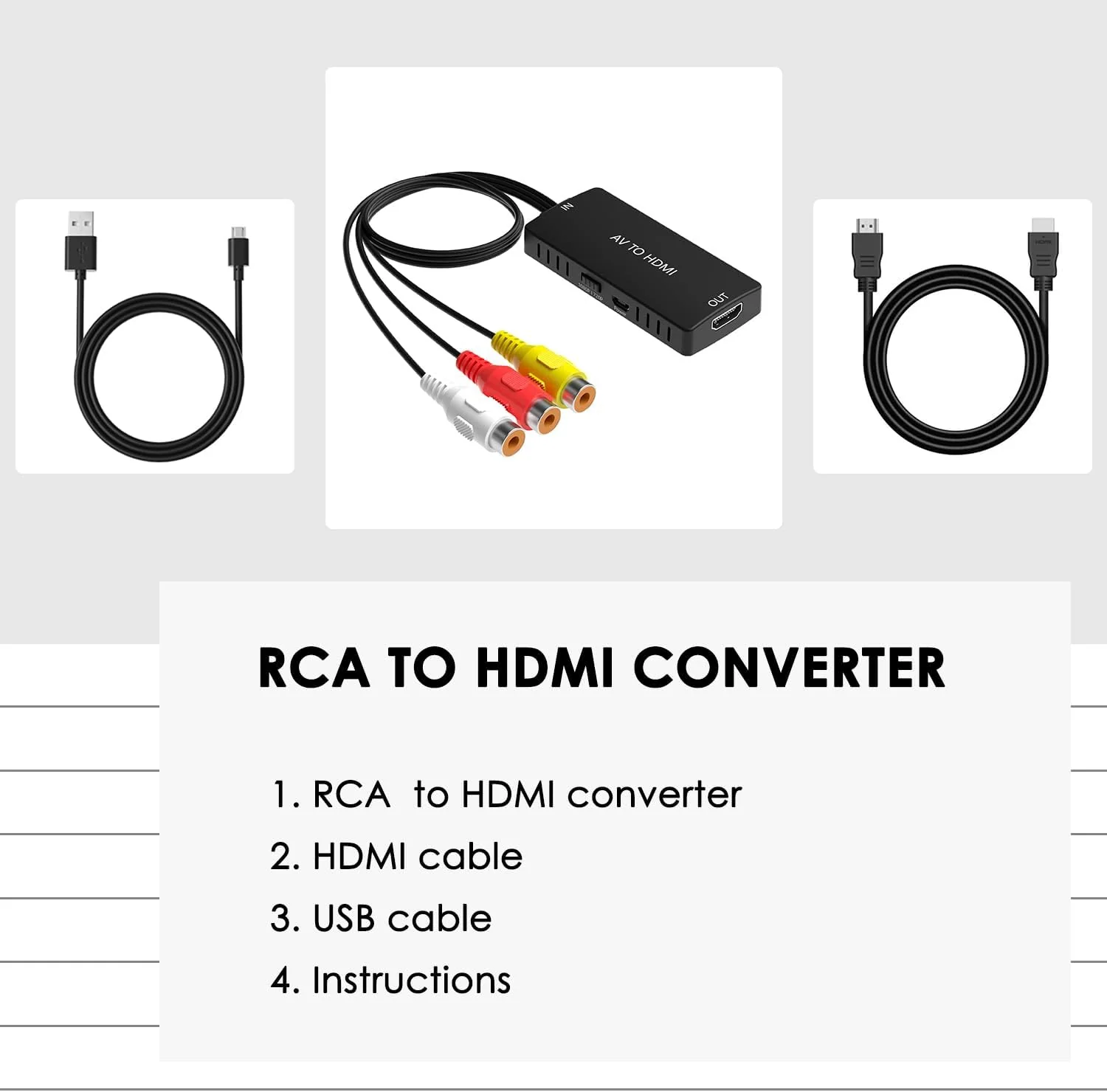 RCA to HDMI Adapter AV to HDMI Adapter - Image 4