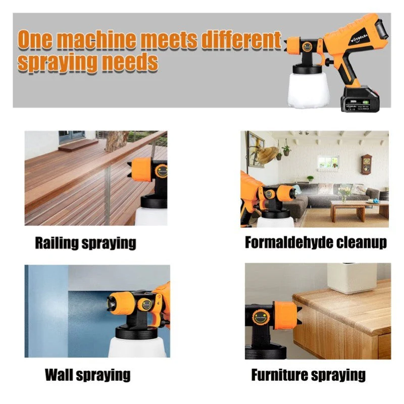 Cordless Spray Gun Paint Sprayer Compatible DeWalt - Image 6