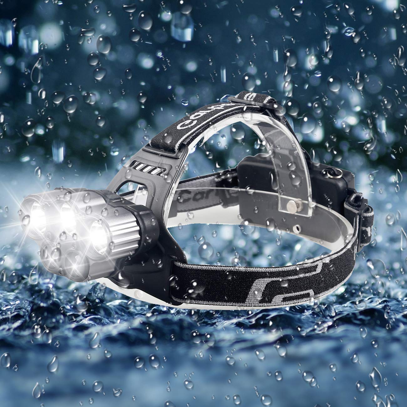 Rechargeable Waterproof Headlamp Flashlight with 5 Cree LEDs - Image 8