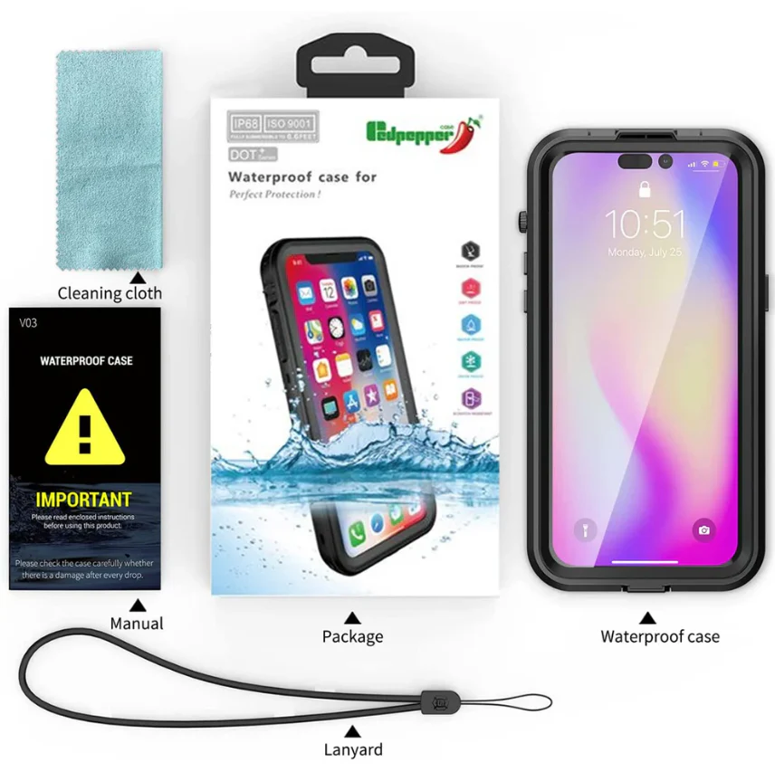 Redpepper Waterproof MagSafe Case for iPhone 16 Pro Max | Shockproof - Image 5
