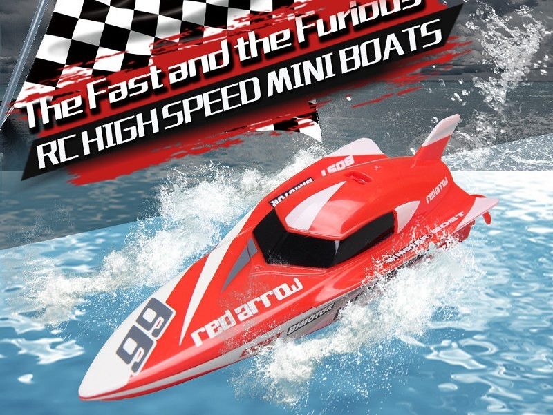 Remote Control Racing Boat - RED - Image 3