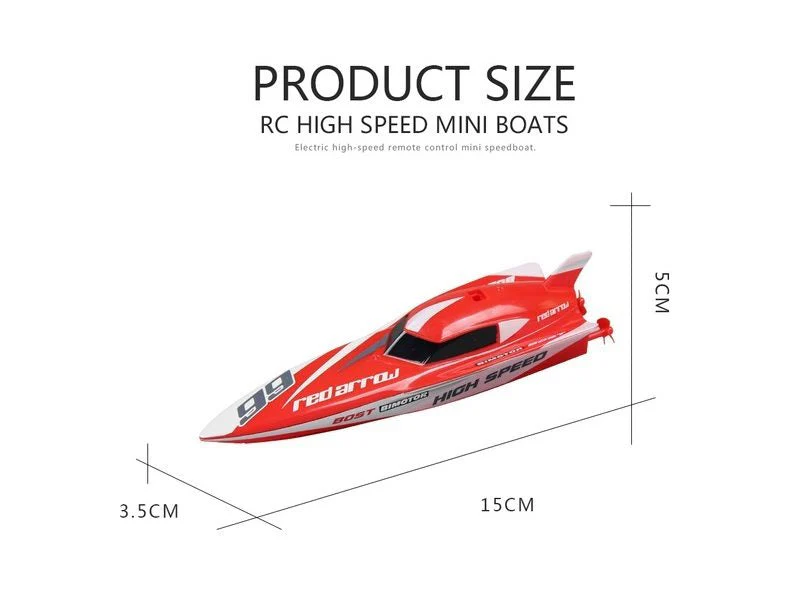 Remote Control Racing Boat - RED - Image 5