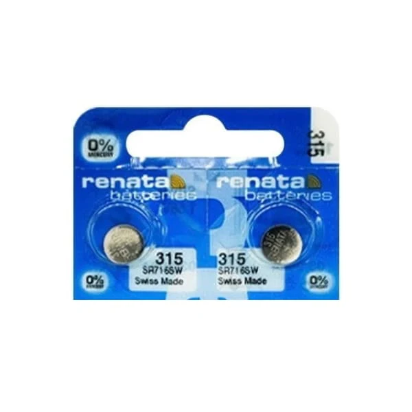 Watch Batteries for Renata 315 / SR716SW (2 Pack)