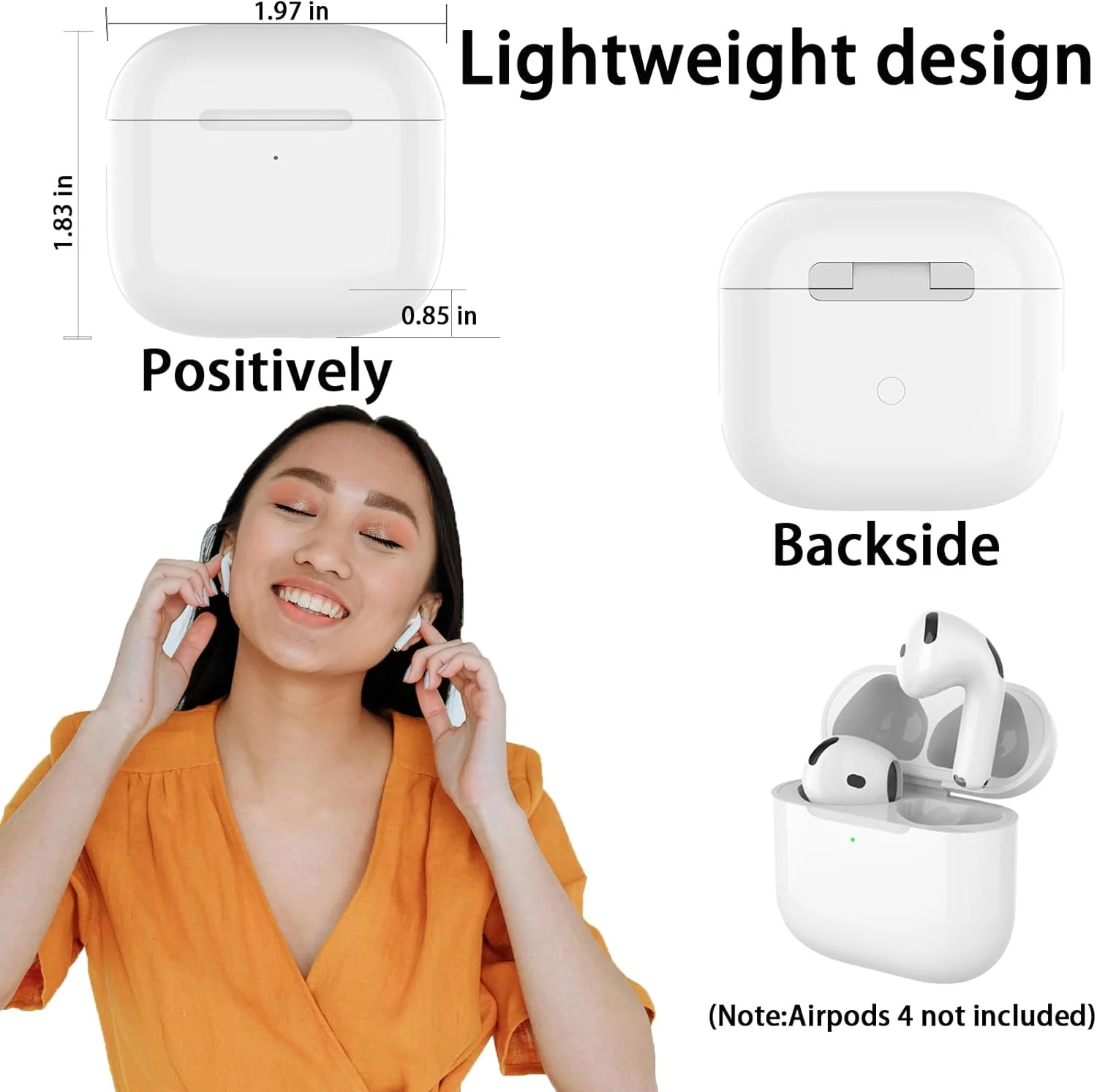 Replacement Wireless Charging Case Compatible with Air Pods 4 - Image 4