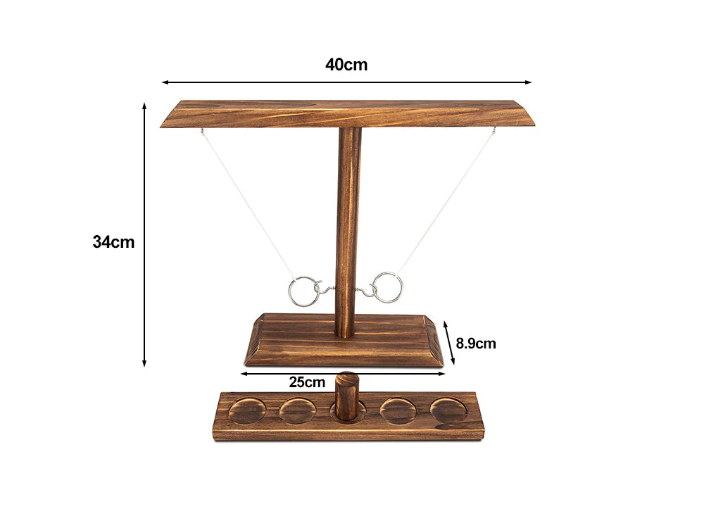Ring Toss Tabletop Game-Dark Wood - Image 6