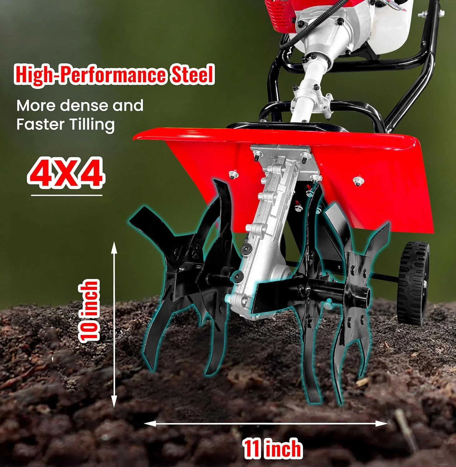 Rotary Hoe Tiller Cultivator 52CC Heavy Duty 2 Stroke - Image 4
