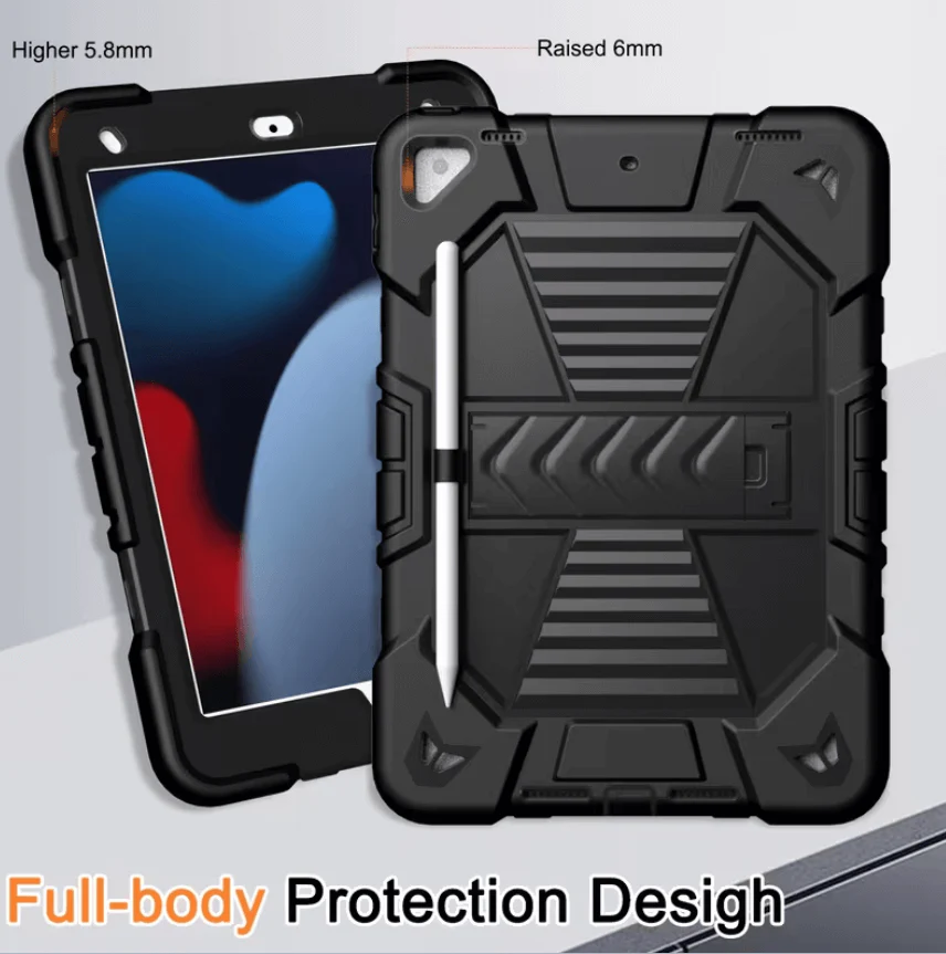 Rugged iPad 10.2 Case (7th/8th/9th Gen) – Shockproof Cover, Stand & Pencil Holder - Image 4