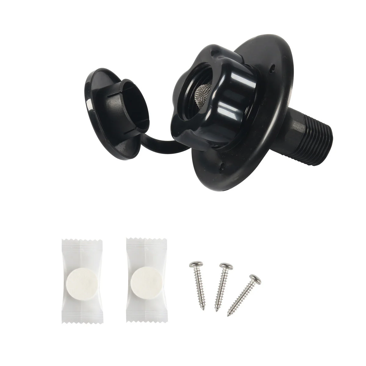 RV City Water Inlet with Check Valve (Black) - Image 13